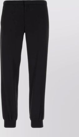 Prada versatile wool gabardine pants with elastic waistband