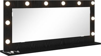 vidaXL Espejo de Tocador con espejo Roble Negro 100 x 45 x 18 cm Vidaxl