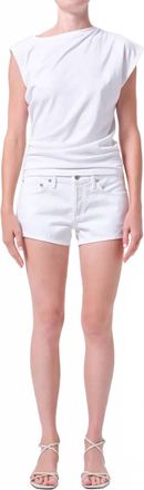 A Gold E Low Rise Parker Short In Marshmallow