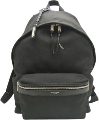 Saint Laurent Pre-owned Backpacks, male, Black, Size: ONE SIZE Pre-owned Vintage Backpack