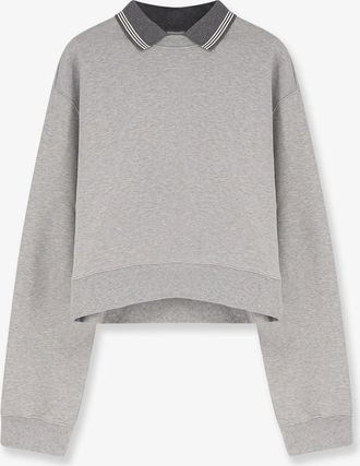 Miu Miu M&eacute;lange cotton sweatshirt - MIU MIU - gender_Woman