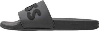 HUGO BOSS Raised Italian Made Slides Grey 50498241-021