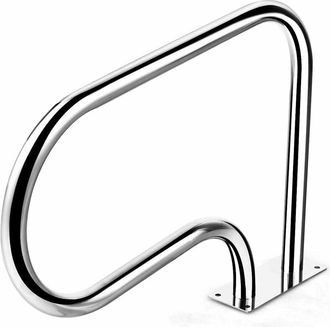 Costway Costway Barandilla Piscina, Barandilla De Sujeci&oacute;n Manual De F&aacute;cil Montaje, Pasamanos De Piscina De Acero Inoxidable, Barandilla De Escalera Montada, 