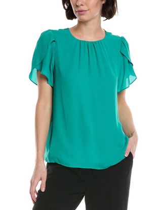 CeCe by Cynthia Steffe Cece Tulip Sleeve Shirred Neck Top