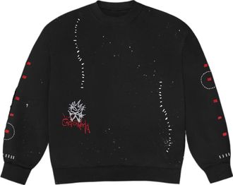 Travis Scott Cactus Jack FW22 Stitched Crewneck Black TS-22FW006