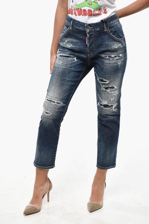 Dsquared2 Cropped-Fit Jeans COOL GIRL Vintage-Effect 16cm Dsquared2