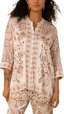 Hale Bob Aleena Silk-Blend Blouse