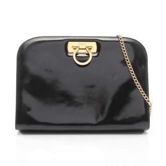 Ferragamo Patent Leather Handbag Shoulder Bag (Pre-Owned)