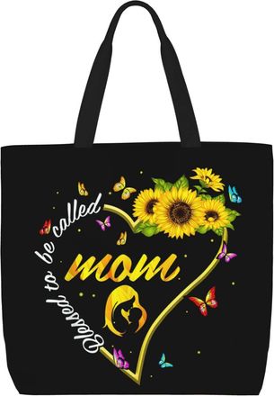 Generic Women Handbag Blessed To Be Called Mom Ladies Shopping Shoulder Bag Girls Reusable Crossbody Bags, For Gym, Graduation, Swim, Wedding, Christmas