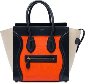 Celine Pre-owned Celine Micro Tricolor Leather Luggage Tote Ladies CE4BJ4FS9HLDMYFZ