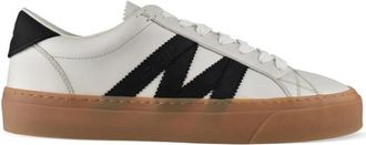 Moncler Monaco 2 Sneakers - Heren - Sneakers - Wit - 42 1/2 EU - Leer - Schoenen
