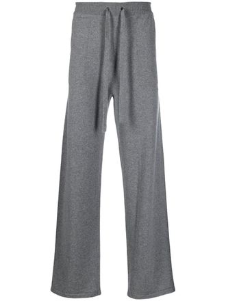 Off-white logo-embroidered track pants - men - Polyamide/Cashmere/Elastane - M - Grey