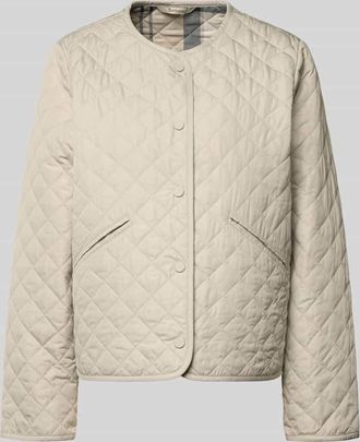 Barbour Regular Fit Steppjacke mit Label Stitching Modell CASHEL in Beige, Gr&ouml;&szlig;e 34