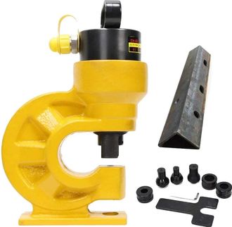OEM Punzonadora Hidr&aacute;ulica, Capacidad De Punzonado Para Diversos Materiales, Dise&ntilde;o Compacto, Color Amarillo