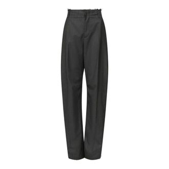 Maison Margiela Wijde Pantalon met Tailoring - Dames - Broeken - Grijs - Maat: S Katoen