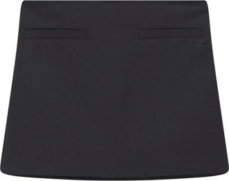 Courr&egrave;ges Minirok - Dames - Korte rokken - Zwart - XS - Wol - Rokken