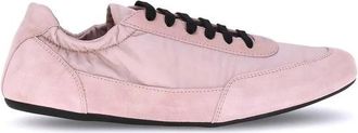 Prada Sneakers, female, Pink, Size: 9 US Iconic Logoed Sneakers with Suede Details