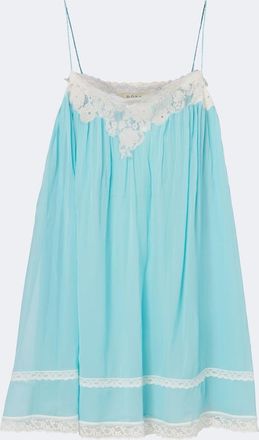 D&ocirc;en D&ocirc;en Clemente lace-trimmed silk minidress