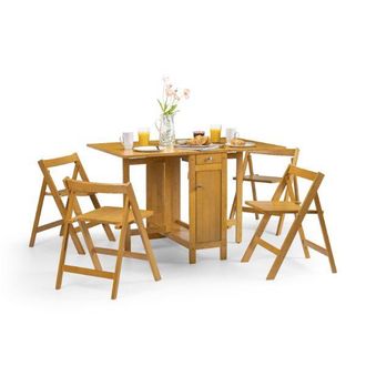 Julian Bowen Savoy Dining Table Set With 4 Chairs Light Oak - Julian Bowen | TJ Hughes