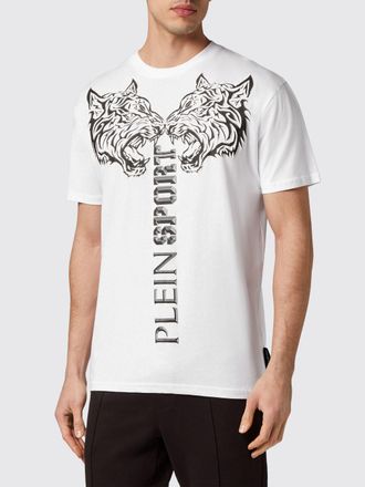 Plein Sport T-shirt in cotone con stampa grafica e logo a contrasto