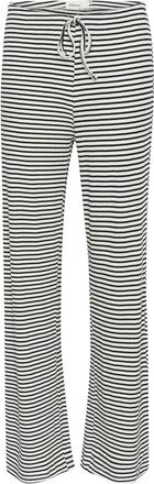 Karen by Simonsen Gestreepte elastische taille broek - Dames - Wijde Broeken - Veelkleurig - 2XL - Broeken