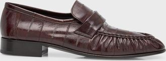 The Row Soft Leather Flat Loafers