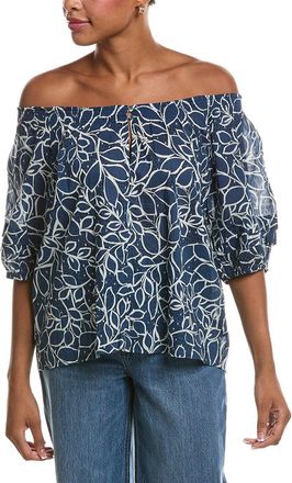 Velvet Velvet By Graham & Spencer Thera Printed Voile Top