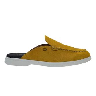 Nicholas Deakins Heren Suede Zomer Platte Muiltjes (Honing)