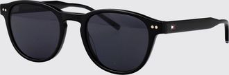 Tommy Hilfiger Occhiali da sole arrotondati in acetato con logo a contrasto