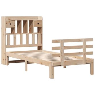 Berkfield Home Decorative Bookcase Bed without Mattress 75x190 cm Small Single S in Natural