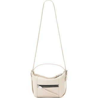 AllSaints Mini Vega Grab Leather Crossbody Bag in Sahara White at Nordstrom