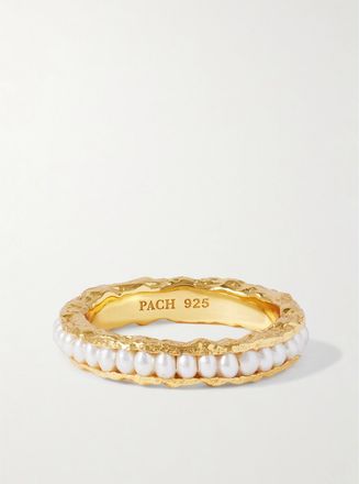 Pacharee Anello Con Finitura Oro E Perle