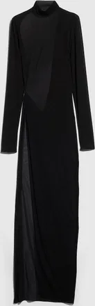 Gucci Viscose Cr&ecirc;pe Jersey Dress With Split, Black, Ready-to-wear