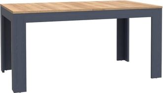 Home Heavenly Mesa extensible 160-206 cm tablero roble patas azul marino