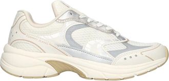 Tommy Jeans Schoenen, Dames, Beige, 37 EU, Witte Canvas Sneakers Archive 25