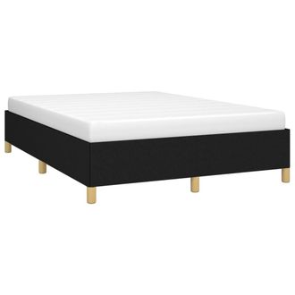 vidaXL Cama Sin Colch&oacute;n Tela Negro 140x190 Cm Vidaxl