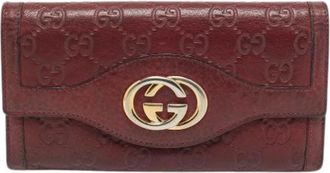 Gucci Pre-owned Wallet - Dames - Vintage Accessoires - Rood - ONE Size - Leer - Vintage