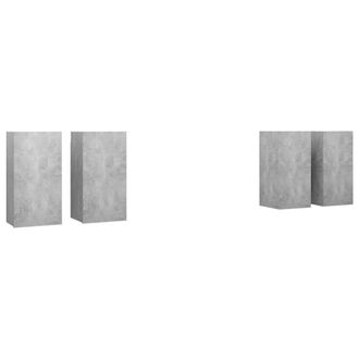 Berkfield Home TV Cabinets 4 pcs Concrete Grey 30.5x30x60 cm Engineered Wood