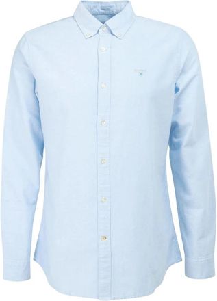 Barbour Oxford Shirt - Heren - Zakelijke Overhemden - Blauw - M - Katoen - Overhemden