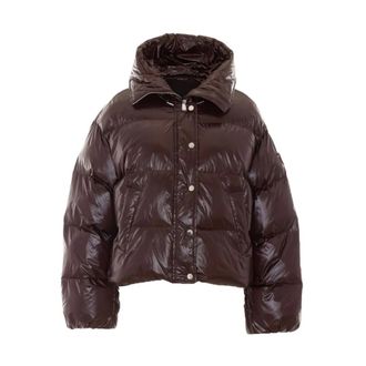 Pinko Pinko, Dames, Jassen, Bruin, Maat: S Nylon
