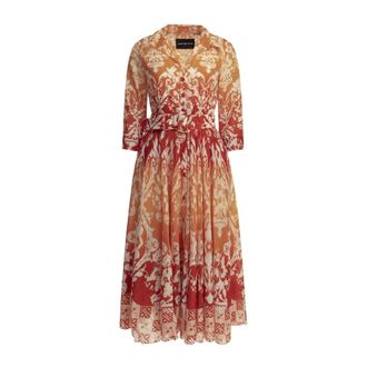 Samantha Sung Aster Impero Ombre Midi Dress - - Dresses - Donna - Arancione - S