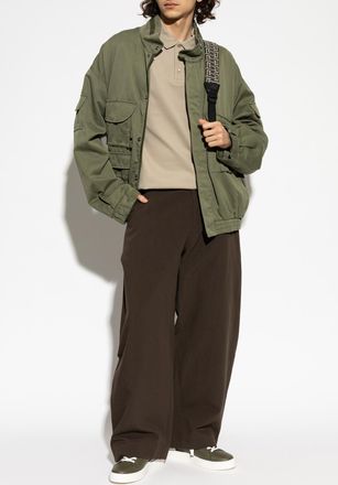 Balmain Polo With Embroidered Logo, Mens, Beige