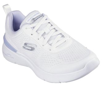 Skechers Sneaker SKECHERS SKECH-AIR DYNAMIGHT 2.0-NEW HEIGHTS, Damen, Gr. 35, blau (wei&szlig;, hellblau), Lederimitat, Textil, Schuhe Sneaker, Schn&uuml;rschuh, Fitnesss