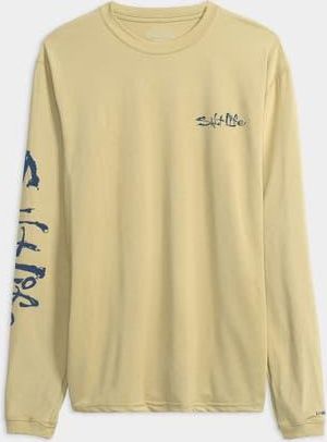 Salt Life Secret Spot Long Sleeve SLX Performance Tee in Golden Haze Heather at Nordstrom, Size Xx-Large