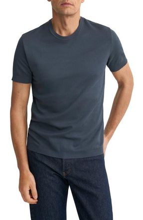 Eton Texture Cotton T-Shirt in Dark Blue at Nordstrom, Size X-Large