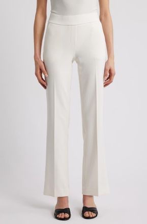 Anne Klein Grace High Waist Pull-On Pants in White Dove at Nordstrom, Size X-Large
