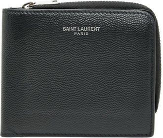 Saint Laurent Black Leather Wallet (Bi-Fold) (Pre-Owned)