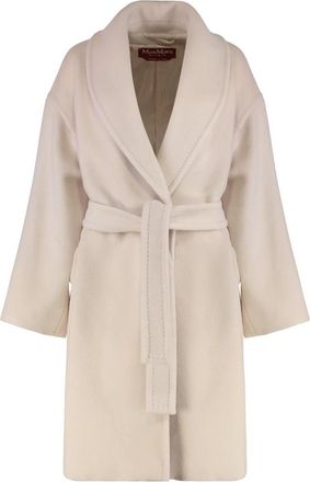 Max Mara Cloruro Coat - Dames - Jas met riem - Beige - S - Wol - Jassen