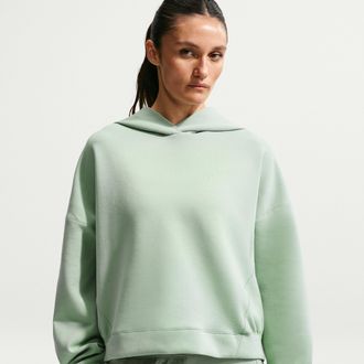 Nike Womens 24.7 ImpossiblySoft Pullover Hoodie in Green | IR1929-006