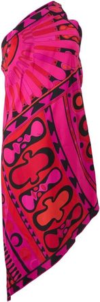 Pucci Soleil Print One-Shoulder Silk Dress - Dames - Jurken - Veelkleurig - Maat: XS Zijde